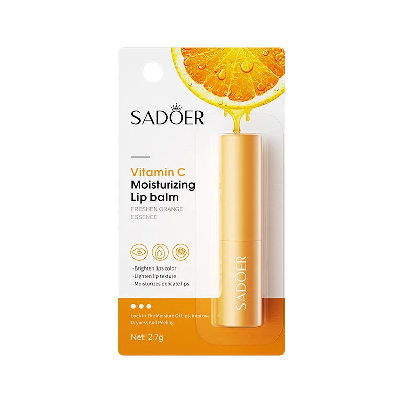 SADOER Vitamina C Cuidado de los labios hidratante Previene los labios agrietados y repara los labios suaves y no irritantes