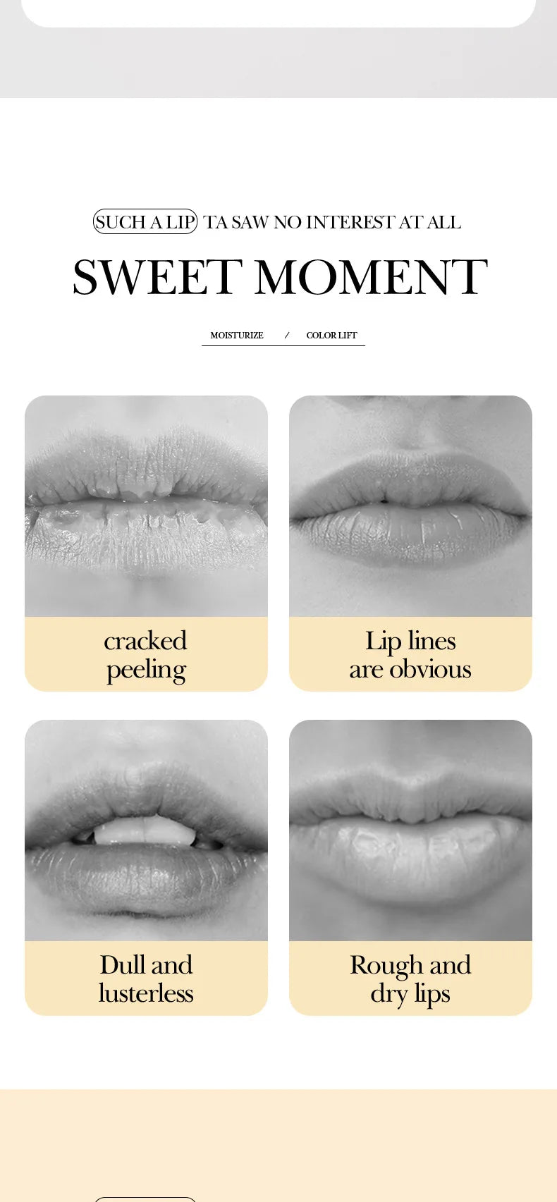 SADOER Vitamina C Cuidado de los labios hidratante Previene los labios agrietados y repara los labios suaves y no irritantes
