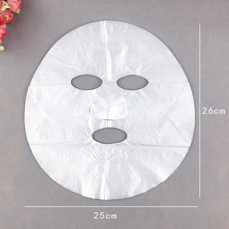 Película plástica desechable para la cara, mascarilla limpiadora de cara completa, pegatinas para el cuello, papel transparente, máscaras de PE, herramienta saludable de belleza Facial